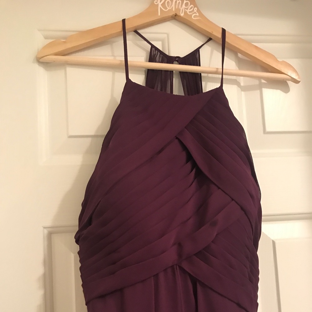 Plum Azazie bridesmaid dress